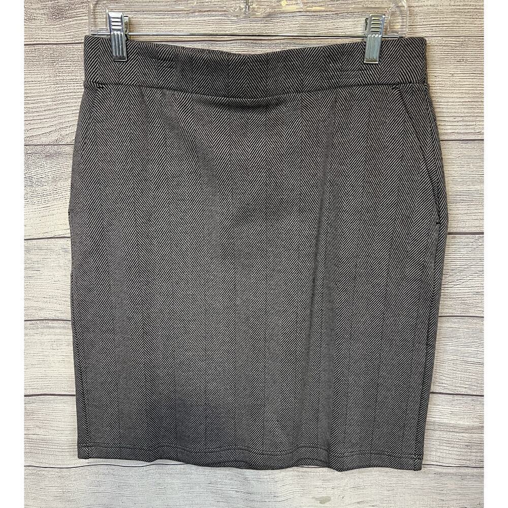 Lands’‎ End Women’s Herringbone Knee-Length Skirt Size S/P (6–8)